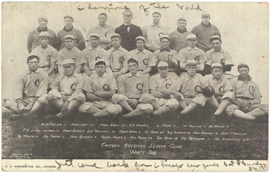 1906 Chicago White Sox World Champions Geo. Lawrence/Hammon Pub. Co. Team Photo Post Card 